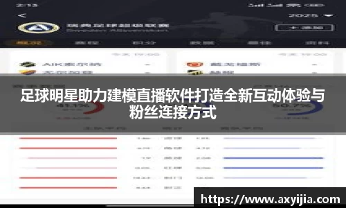 足球明星助力建模直播软件打造全新互动体验与粉丝连接方式